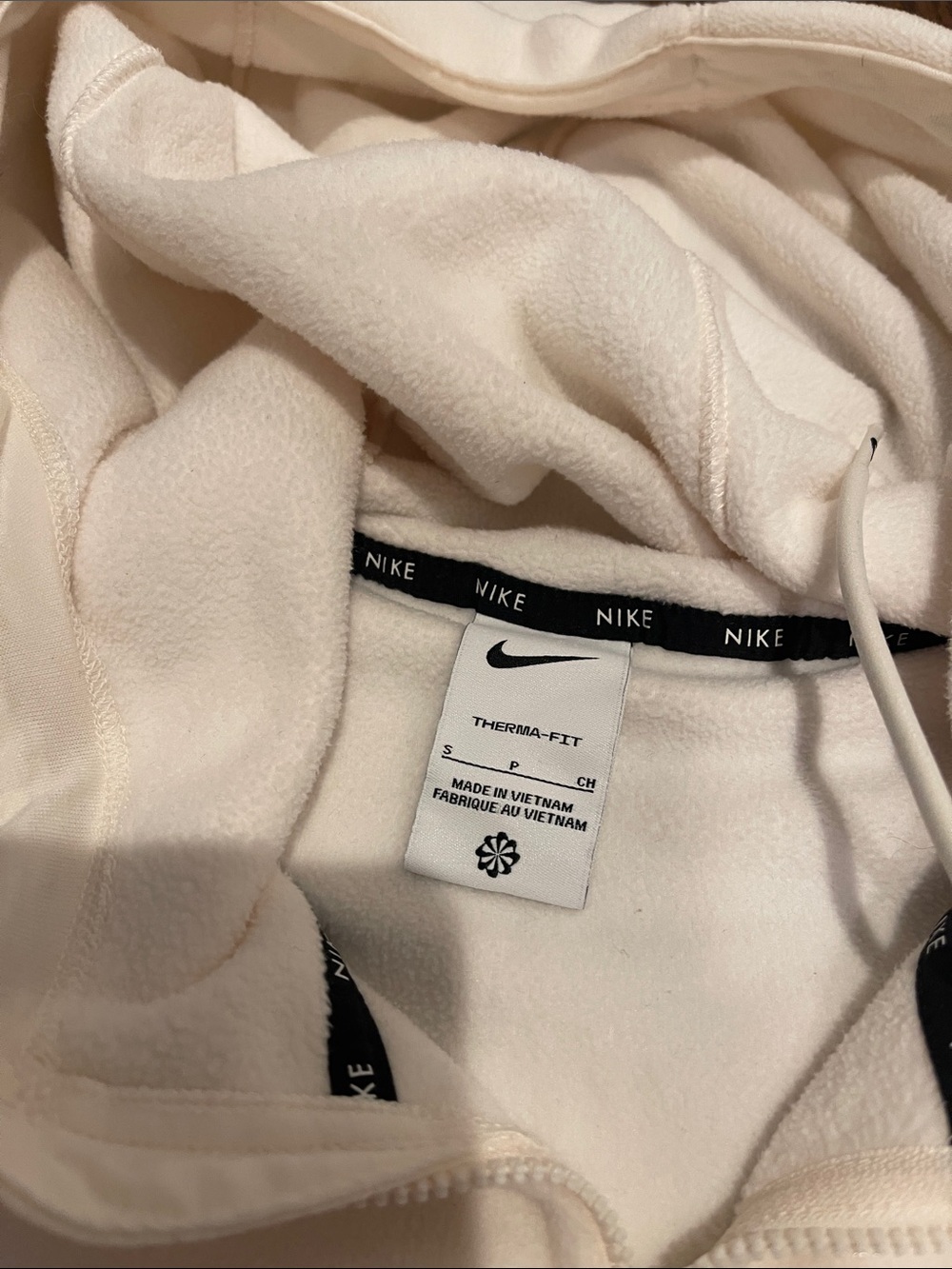 Nike Women’s Therma-Fit Cream Zip Hoodie